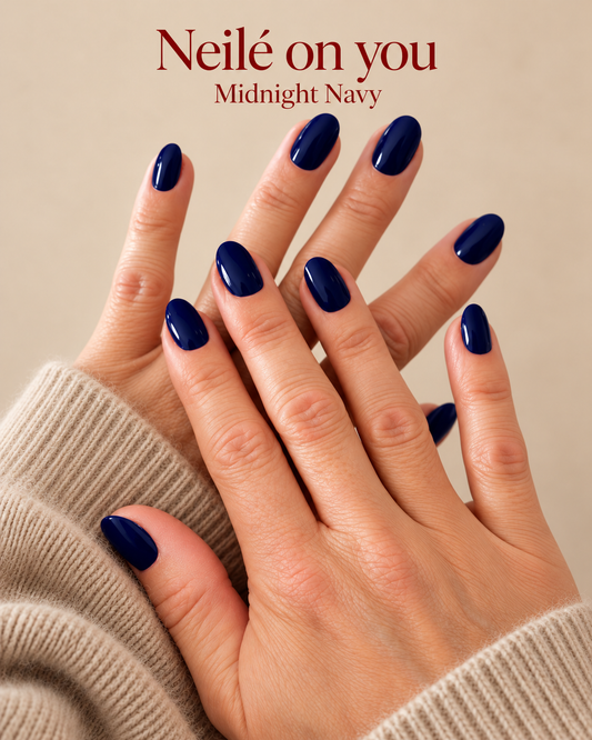 Neilé Midnight Navy gelwraps op de hand